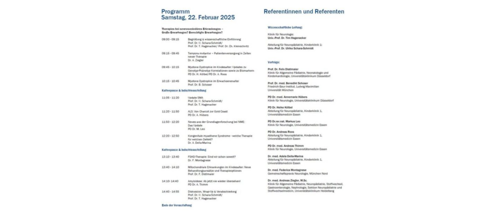 7. Essener Neuromuskuläre Symposium 2025