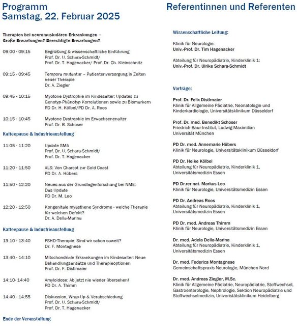 7. Essener Neuromuskuläre Symposium 2025