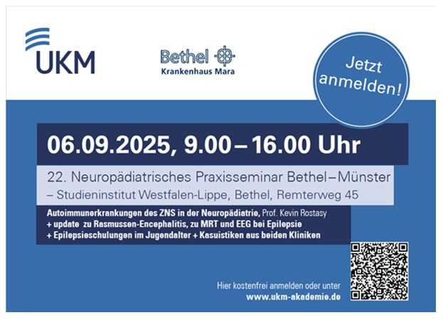 22. Neuropädiatrisches Praxisseminar Bethel-Münster in Bielefeld