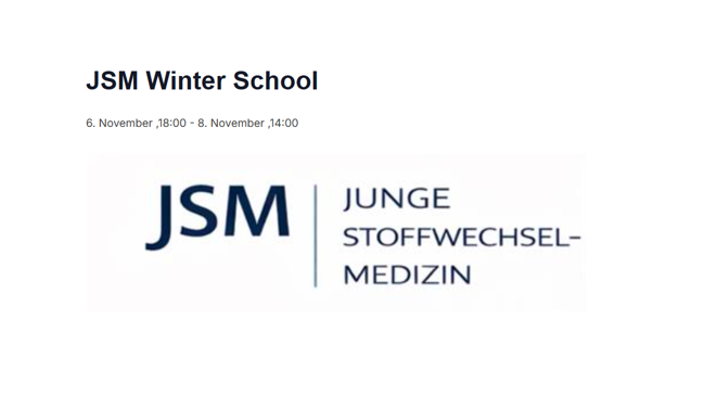 Junge Stoffwechselmedizin Winter School